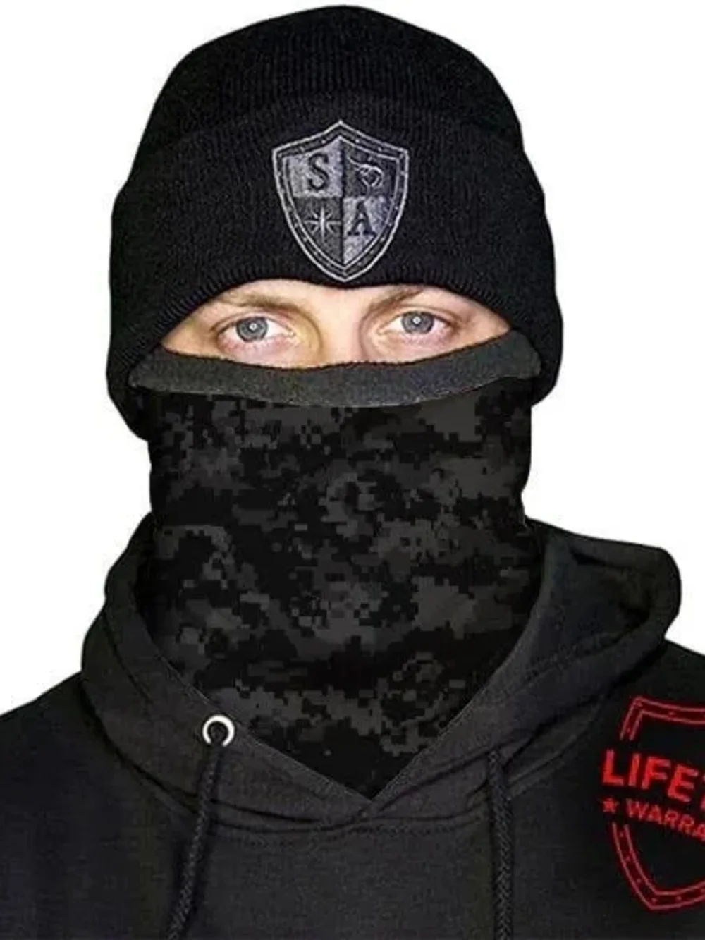 SA Frost Tech Fleece Face Shield - Black - Picture 2 of 4